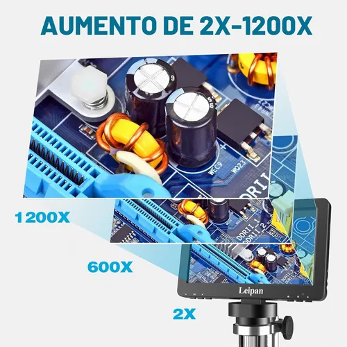 Vista 6 de Microscopio de moneda HDMI, 7" lupa de moneda IPS, microscopio que suelda