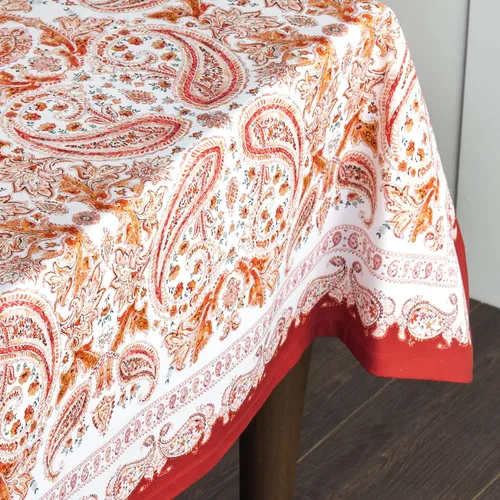 Vista 9 de Maison d' Hermine Mantel decorativo cuadrado 100% algodón, lavable, para comedor, fiestas de bufé y campamento, Acción de Gracias/Navidad, estampado
