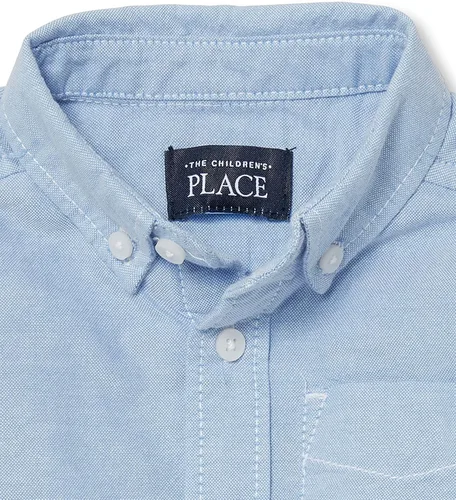 Vista 2 de The Childrens Place Camisa Oxford de manga corta para niño