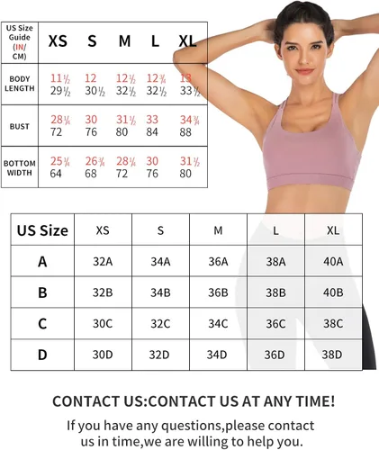 Vista 6 de RUNNING GIRL - Brasier deportivo con tirantes delgados para mujer brasier de yoga con soporte medio copas extraíbles y espalda cruzada