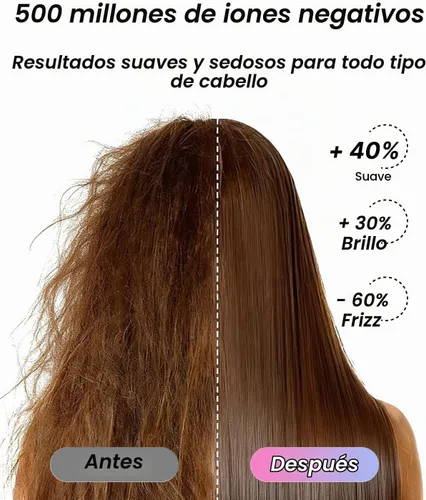 Vista 3 de Mera Bio-Ionic - Secador de pelo para mujer, secado rápido profesional de 1400 W con difusor y concentrador, tecnología de iones negativos