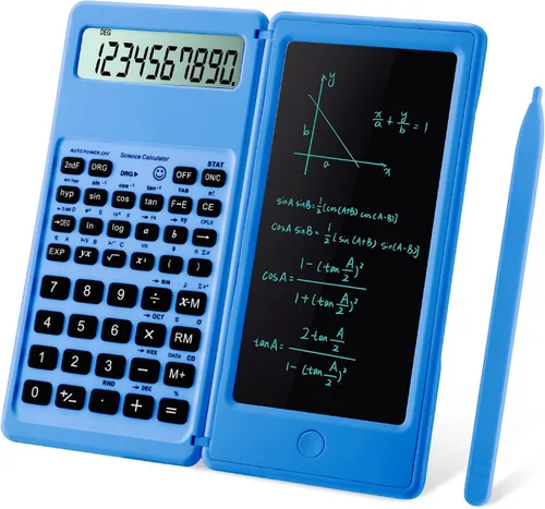 Vista 12 de IPepul Calculadoras científicas para estudiantes, pantalla grande de 10 dígitos, calculadora de matemáticas con bloc de notas, imprescindibles