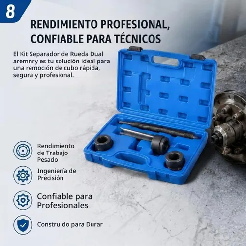 Vista 9 de Herramienta separadora de doble rueda, herramienta de extracción de cubo de rueda, empujador de una pieza, herramienta de extracción de doble rueda