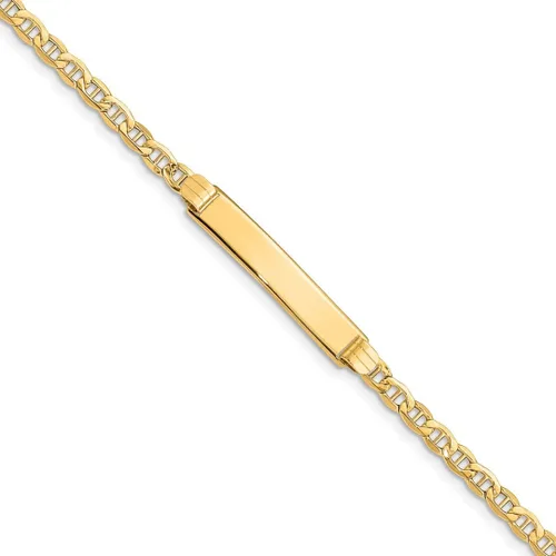 Vista 8 de 14k Yellow Gold Nautical Anchor Ship Wheel Mariners Link Id Bracelet 7 Inch Fine Jewelry For Women Gifts For Her
