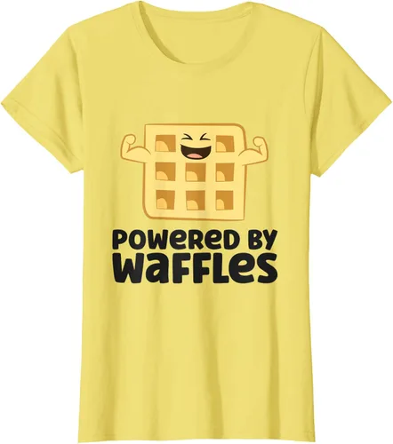 Vista 42 de Camiseta de gofres para el desayuno con diseño de gofres, Blanco, S