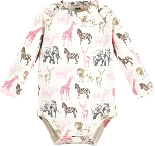 Vista 5 de Touched by Nature baby-girls Organic Cotton Long-sleeve Bodysuits