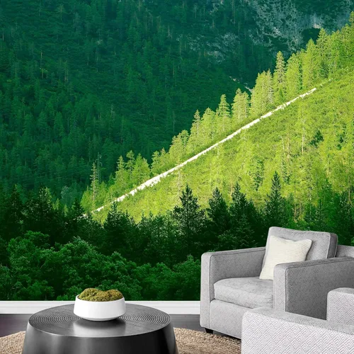 Vista 11 de SIGNFORD - Mural de pared de estilo nórdico con papel tapiz de paisaje natural extraíble para dormitorio o sala de estar.
