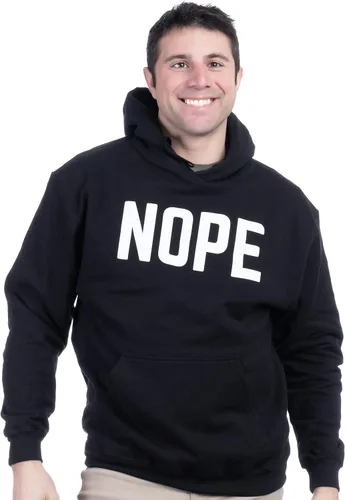 Vista 2 de Ann Arbor T-shirt Co. NOPE - Sudadera con capucha con capucha con sarcasmo sarcástico gruñón, mala actitud para papá, hombre y abuelo