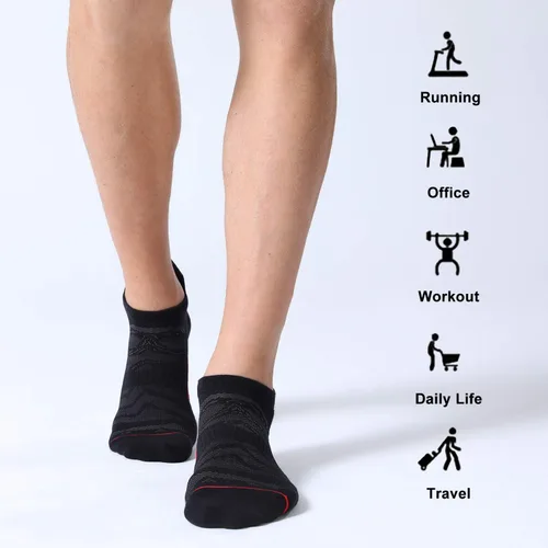 Vista 7 de FITRELL Men's 6 Pack Ankle Running Socks Low Cut Cushioned Athletic Sports Socks 7-99-1212-15