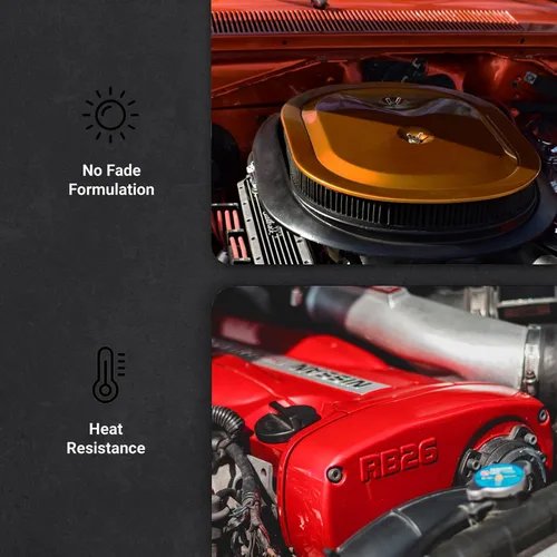 Vista 4 de ERA Paints Pintura negra para motor con tecnología de catalizador Omni-Curing, acabado brillante en aerosol 2K con resistencia a altas temperaturas