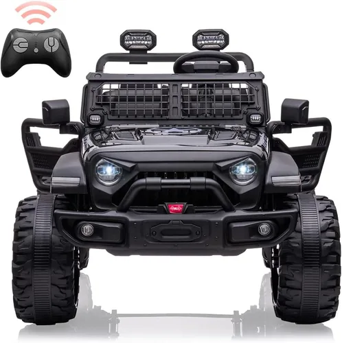Vista 8 de Coche eléctrico de 2 plazas para niños de 24V con control remoto, 2 motores de 120W alimentados por batería, asientos extra grandes de 20" + ruedas