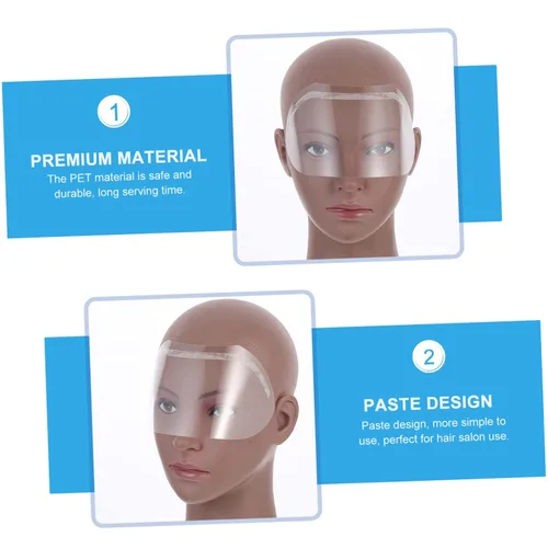 Vista 4 de ibasenice 100 piezas para visera de corte de pelo de ducha, cubierta de pestañas desechable, material seguro para mascotas para salón
