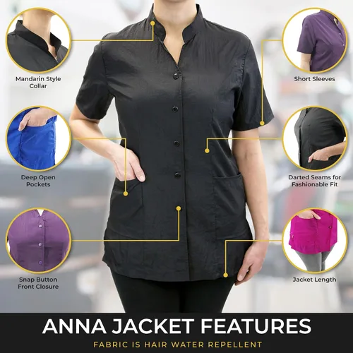 Vista 5 de CHARLENE Chaqueta Anna, uniforme de nylon para estilista de alta moda