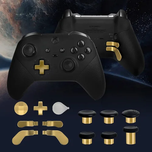 Vista 3 de KUAILEYA Metal Thumbsticks for Xbox One Elite Controller Series 2 Accessories, 13 in 1 OEM Replacement Magnetic Buttons kit Includes 6 Swap Magnetic
