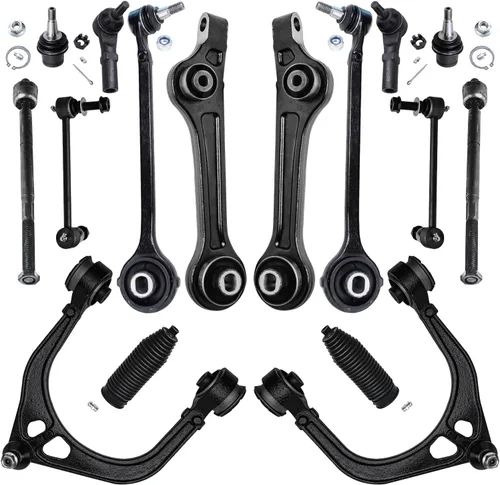 Vista 90 de Detroit Axle - Kit de suspensión frontal de 15 piezas para Jeep Grand Cherokee 99-04 1999 2000 2001 2002 2003 2004, brazos de control superior e