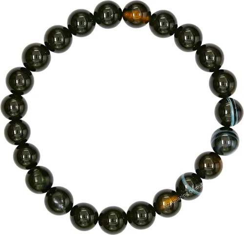 Vista 59 de Amazing Gemstone Crystal Bracelet for Women Men's Gifts - Protection Healing Crystal Bracelet - 8mm Gemstone Beaded Stretchable Bracelet Pulseras