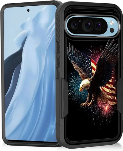 Vista 17 de Funda para Pixel 11 Pro XL, resistente de doble capa híbrida de policarbonato duro de goma suave a prueba de golpes para Google Pixel 11 Pro XL 6.8