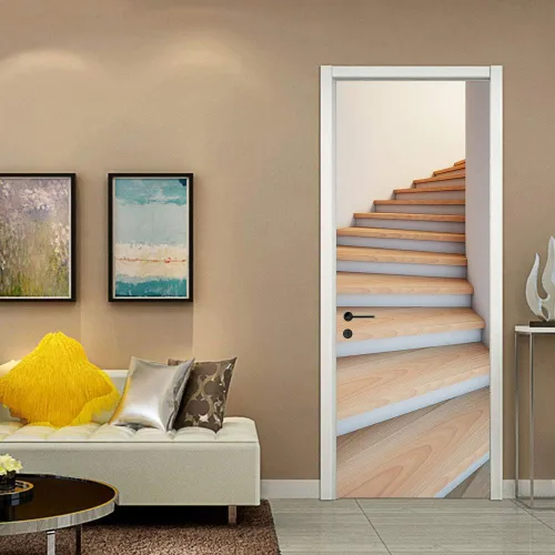 Vista 10 de Calcomanías 3D para puerta, murales para despegar y pegar, papel tapiz de caballo, calcomanías autoadhesivas extraíbles de PVC, impermeable, póster