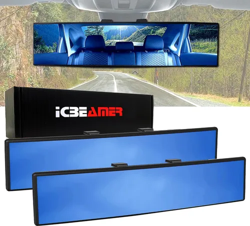 Vista 10 de ICBEAMER Espejo retrovisor lateral trasero en forma de abanico para punto ciego trasero del automóvil [Paquete de 2 juegos], diseño giratorio de 360