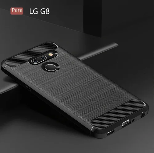Vista 6 de Funda LG G8 ThinQ - TPU absorción de impactos - Biseles elevados - Negro