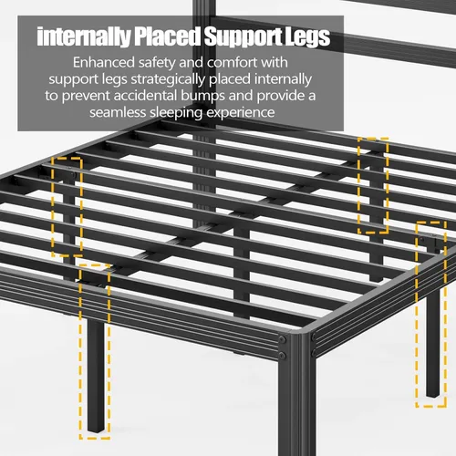 Vista 5 de BOSRII Base de cama de tamaño individual de alta calidad, perfil grueso reforzado para una resistencia y durabilidad inigualables, construcción