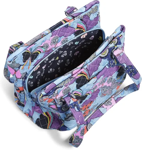 Vista 4 de Vera Bradley Bolso bandolera de algodón con múltiples compartimentos para mujer
