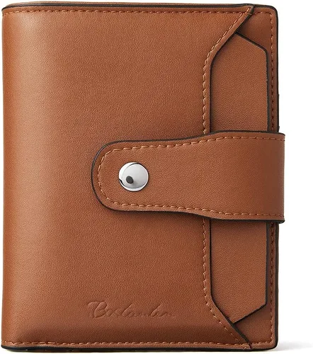 Vista 33 de BOSTANTEN Cartera de piel para mujer, con bloqueo RFID, pequeña, plegable, con bolsillo con cremallera, tarjetero, con ventana de identificación