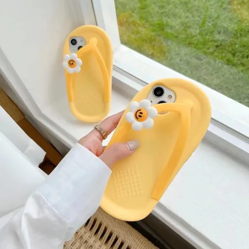 Vista 5 de Yatchen Kawaii - Fundas para teléfono para iPhone 7 Plus/8 Plus, bonita funda de silicona suave con chanclas para teléfono 3D, iPhone 7 Plus/8 Plus