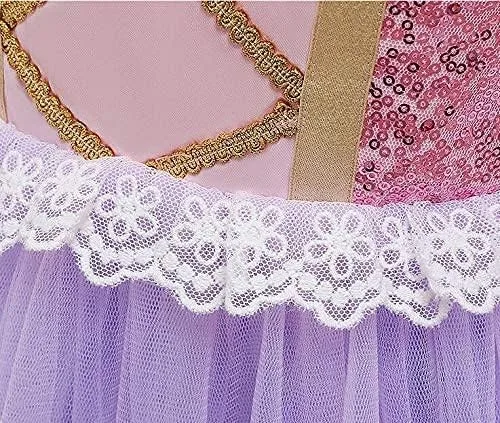 Vista 4 de Rapunzel - Vestido de princesa para niñas pequeñas disfraz de Sofía vestido morado