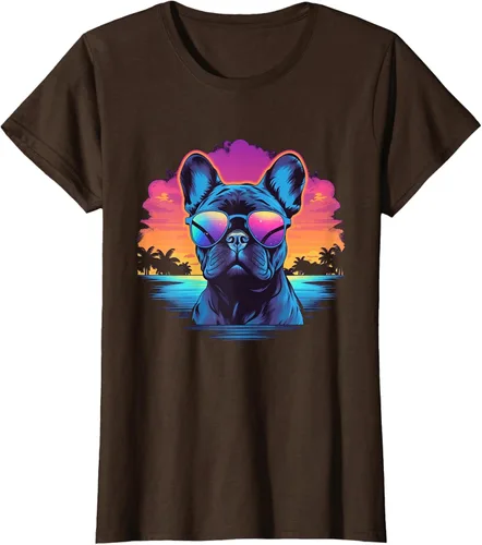 Vista 14 de Camiseta de perro Bulldog Francés para hombres y mujeres, Negro