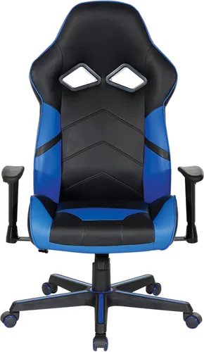 Vista 7 de OSP Home Furnishings Vapor - Silla ergonómica ajustable de piel sintética con respaldo alto y asiento de resorte helicoidal y flujo de aire