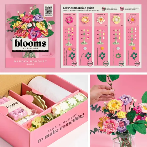 Vista 7 de Play-Doh Blooms Garden - Kit de fabricación de ramo de flores