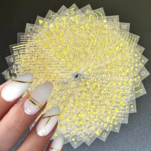 Vista 8 de 30 hojas de calcomanías de uñas del 4 de julio para arte de uñas, Día de la Independencia, calcomanías de arte en 3D, autoadhesivas, bandera