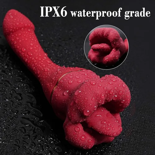Vista 5 de Juguetes sexuales con vibrador de punto G, juguete sexual femenino adulto con 10 frecuencias vibratorias y 10 frecuencias de lamer la lengua