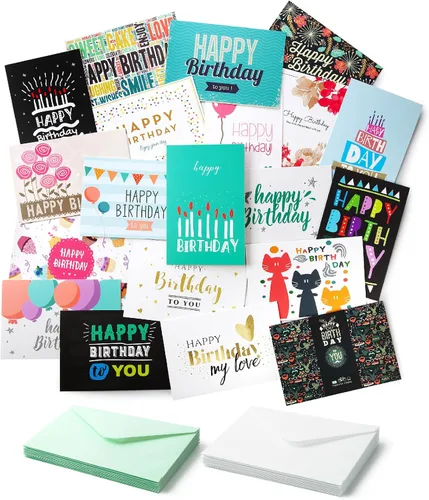 Vista 11 de Mr. Pen - Tarjetas de feliz cumpleaños para niños, 3.75 x 5.2 pulgadas, paquete de 48 con sobres, 6 diseños de animales coloridos, tarjeta