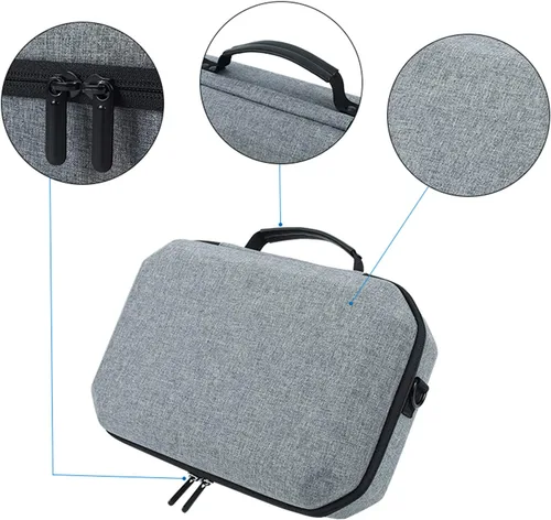Vista 6 de Funda rígida de viaje para Oculus Quest 2, Meta Quest 2 VR para auriculares y controladores de videojuegos, impermeable, a prueba de golpes, bolsa