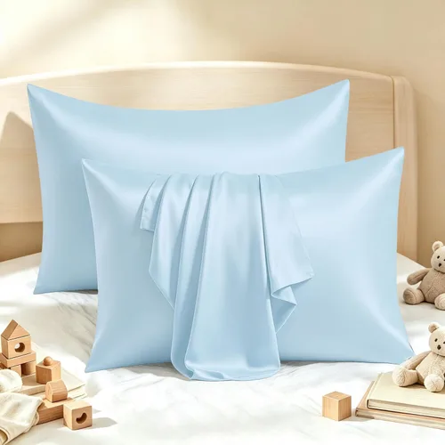 Vista 19 de Fundas de almohada de viscosa de bambú con cremallera, tamaño estándar, 2 Beige