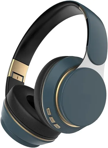 Vista 11 de Auriculares inalámbricos con Bluetooth 5.0, auriculares estéreo plegables sin pérdidas, con micrófono, FM, ranura SD/TF, cancelación activa de Negro