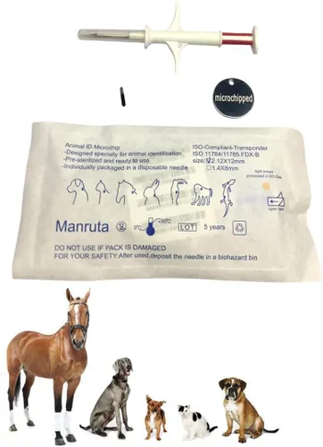 Vista 4 de Microchips de identificación para mascotas, perros, gatos, 0.083 x 0.472 in, tamaño universal estándar