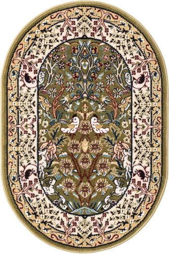 Vista 34 de Unique Loom Colección Narenj - Alfombra de área - Bristol (2' 2" x 3' 1" ovalada, azul/beige)
