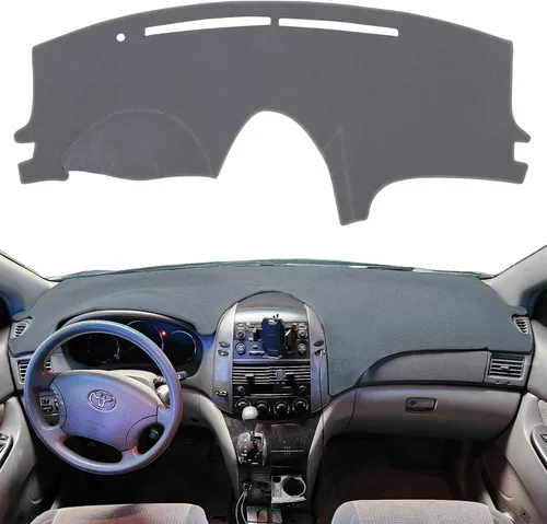 Vista 10 de Protector para tablero de automóvil Compatible con Toyota Sienna 2004 2005 2006 2007 2008 2009 2010 (Beige)
