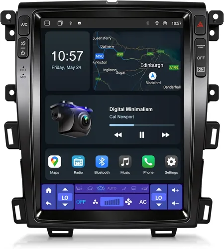 Vista 8 de Kit de actualización de radio de coche para Ford Edge 2010 2011 2012 2013 2014, inalámbrico CarPlay Android Auto, 2 GB+32 GB 8 Core sistema estéreo