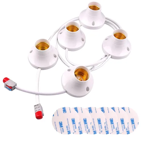 Vista 11 de 1 cable de luz colgante blanco E27 enchufe de bombilla a 2 clavijas con interruptor de encendido/apagado (cable de soporte de lámpara de 3M)