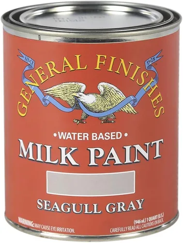 Vista 30 de General Finishes Pintura de leche a base de agua, 1 pinta, blanco antiguo