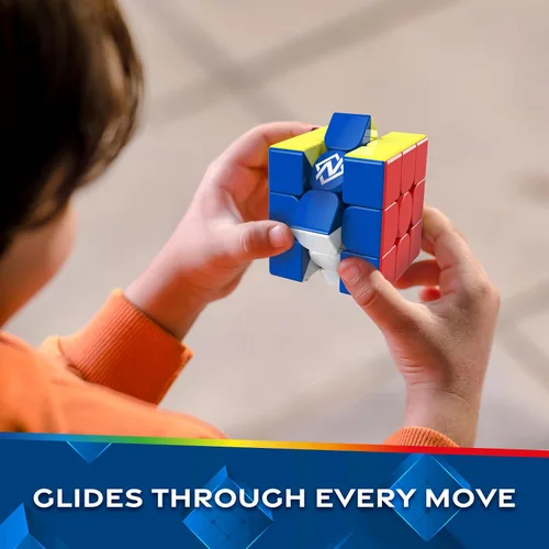 Vista 6 de Goliath NEXcube - Cubo clásico de velocidad sin calcomanías de 3 x 3, súper suave para un juego de acción rápido, rompecabezas para resolver