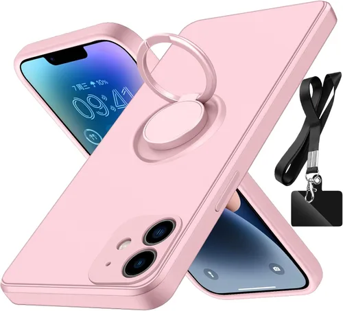 Vista 10 de Funda para iPhone 11, con soporte giratorio de 360°, color negro
