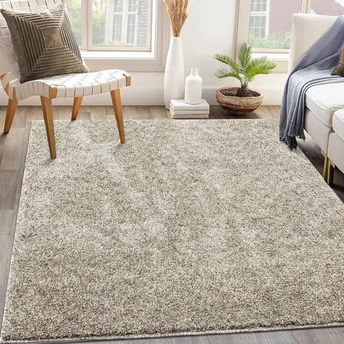 Vista 9 de Fashionwu Alfombra grande de 8 x 10 pies, para dormitorio, oficina, moderna, elegante, de hilo teñido, de alta resistencia, calidad de hotel