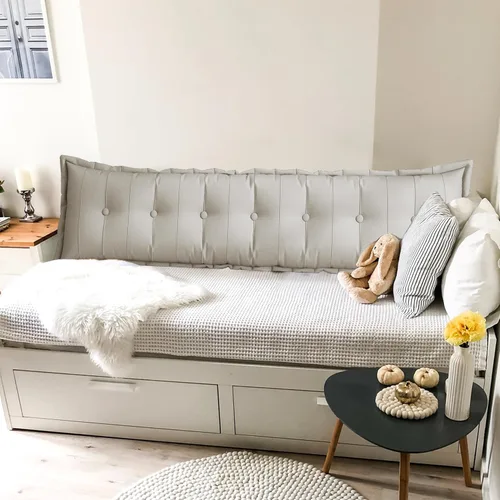 Vista 5 de VERCART Almohada grande para cabecero, almohada de sofá cama, almohada de lectura, almohada de cabecera de cama, almohada de apoyo