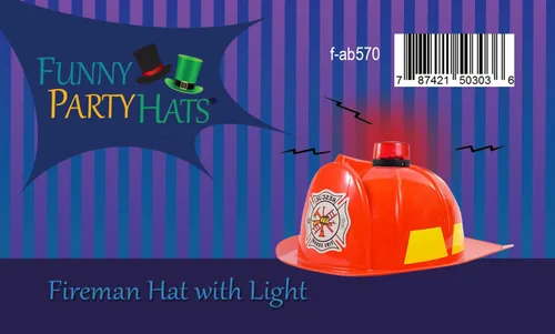Vista 8 de Funny Party Hats - Sombreros de disfraz para niños: Sombrero de policías y bomberos para juegos de rol con luces, talla única