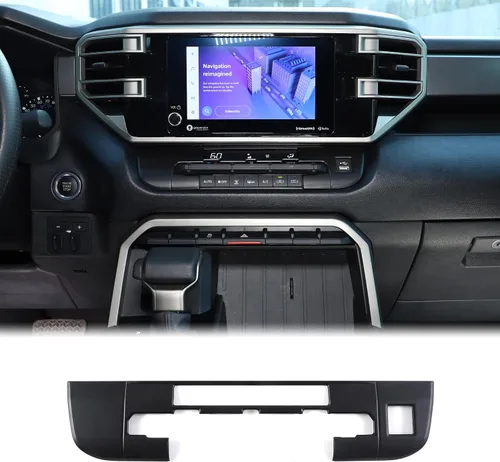 Vista 12 de Cubierta de moldura de control climático del aire del automóvil para Toyota Tundra/Sequoia 2022-2024, centro de control AC, botón de control
